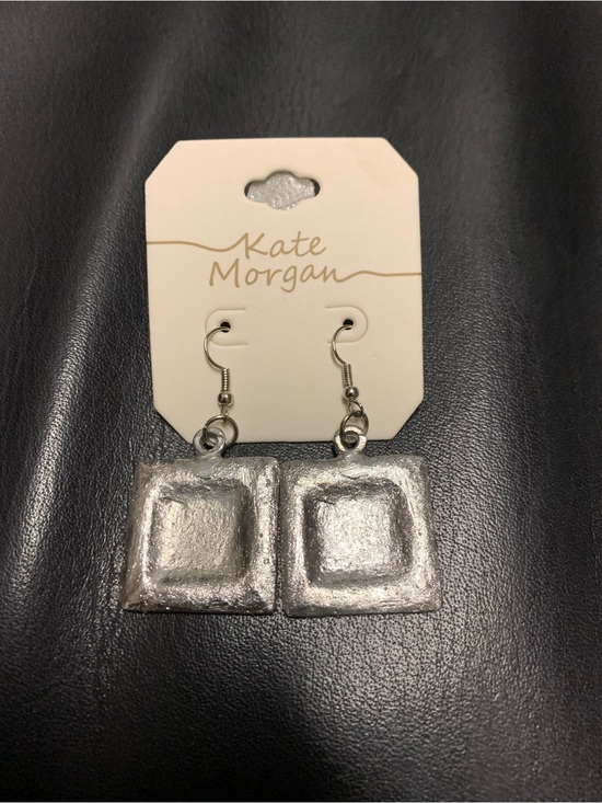 Kate Morgan Jewelry - Kate Morgan Silver Square Dangle Earrings